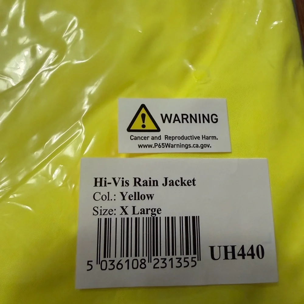 Portwest UH440 XL Waterproof Hi Vis Rain Jacket Reflective Lightweight Safety